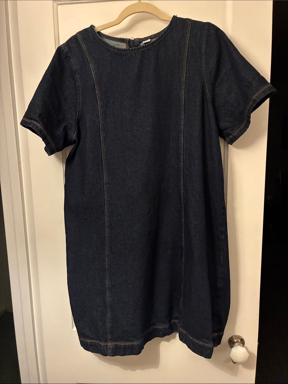 Old Navy Dark Indigo Denim Midi Dress